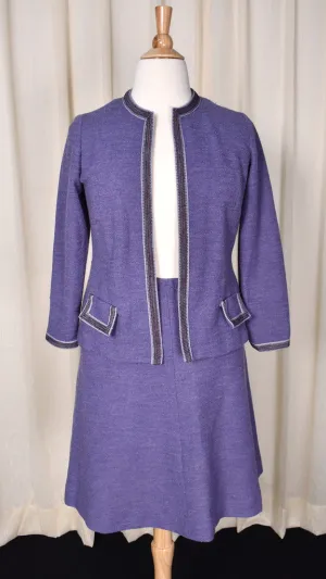 1960s Purple Skirt Suit Set