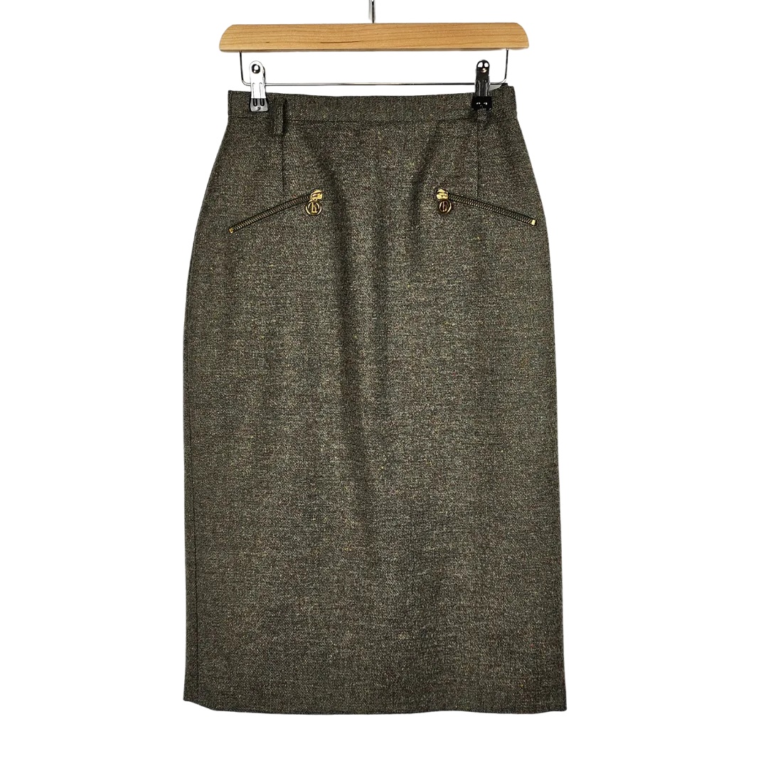 Bardehle Wool Tweed Longline Pencil Skirt