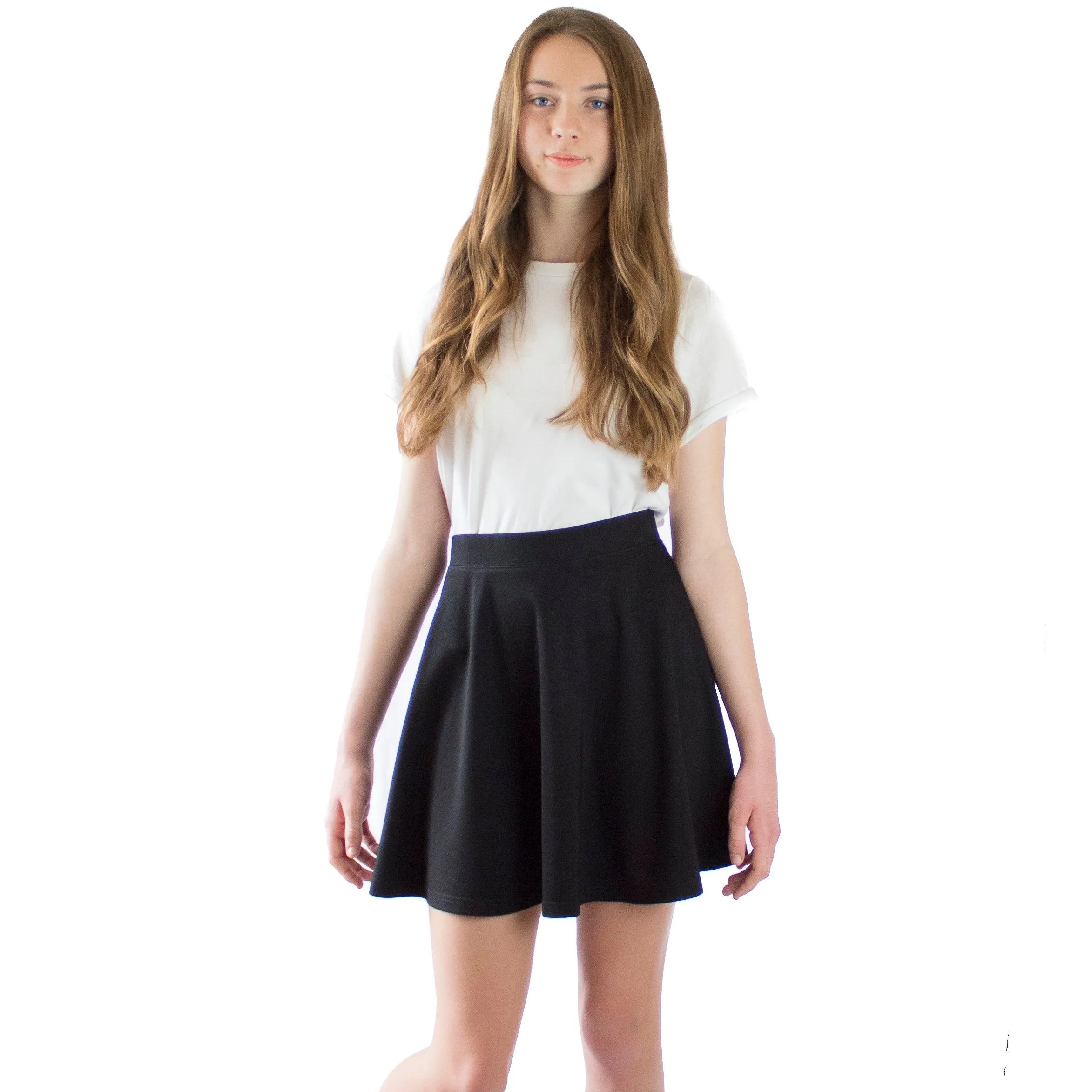 Black Skater Skirt - Mini - Premium Jersey