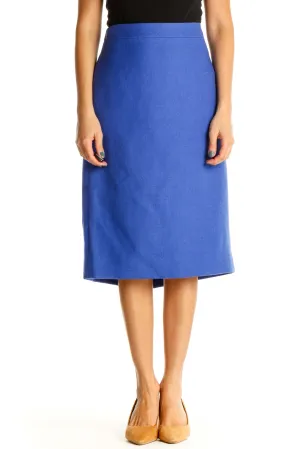 Blue Retro Pencil Skirt