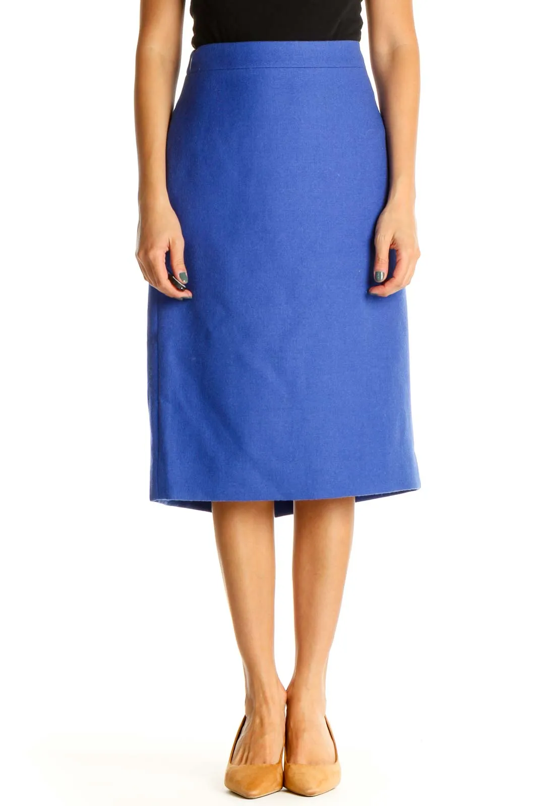 Blue Retro Pencil Skirt