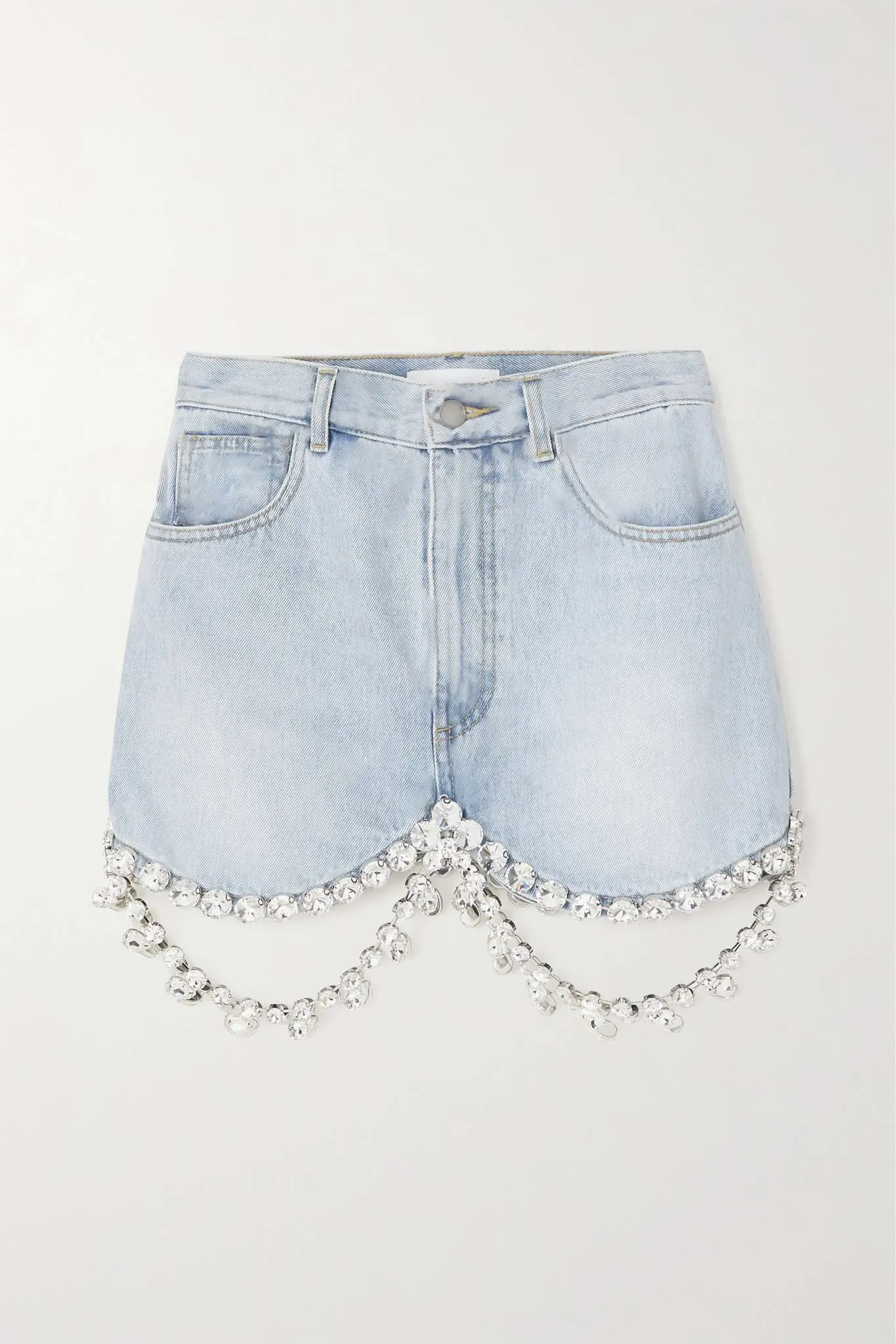 Crystals Denim Mini Skirt