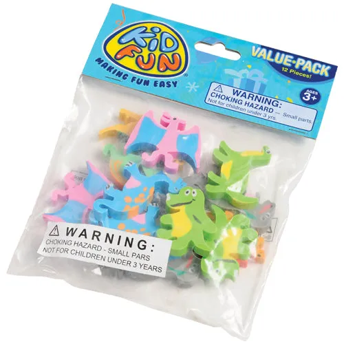 Dinosaur Erasers Toy (pack of 12)