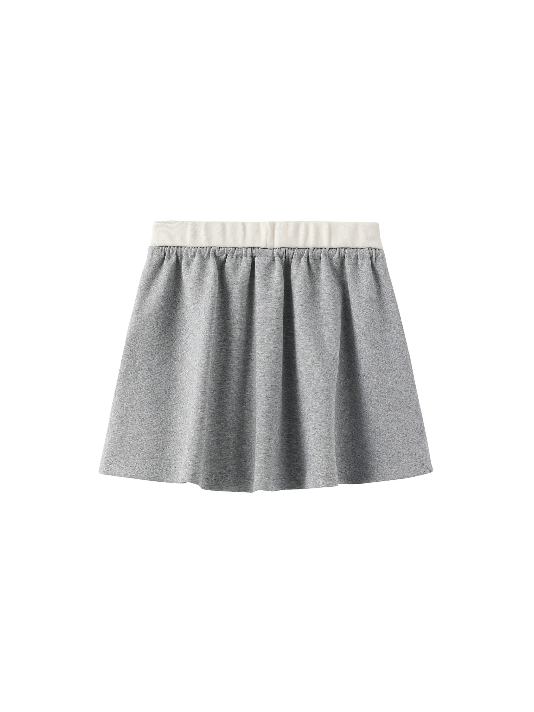 Drawstring Waist A-line Sweat Skirt