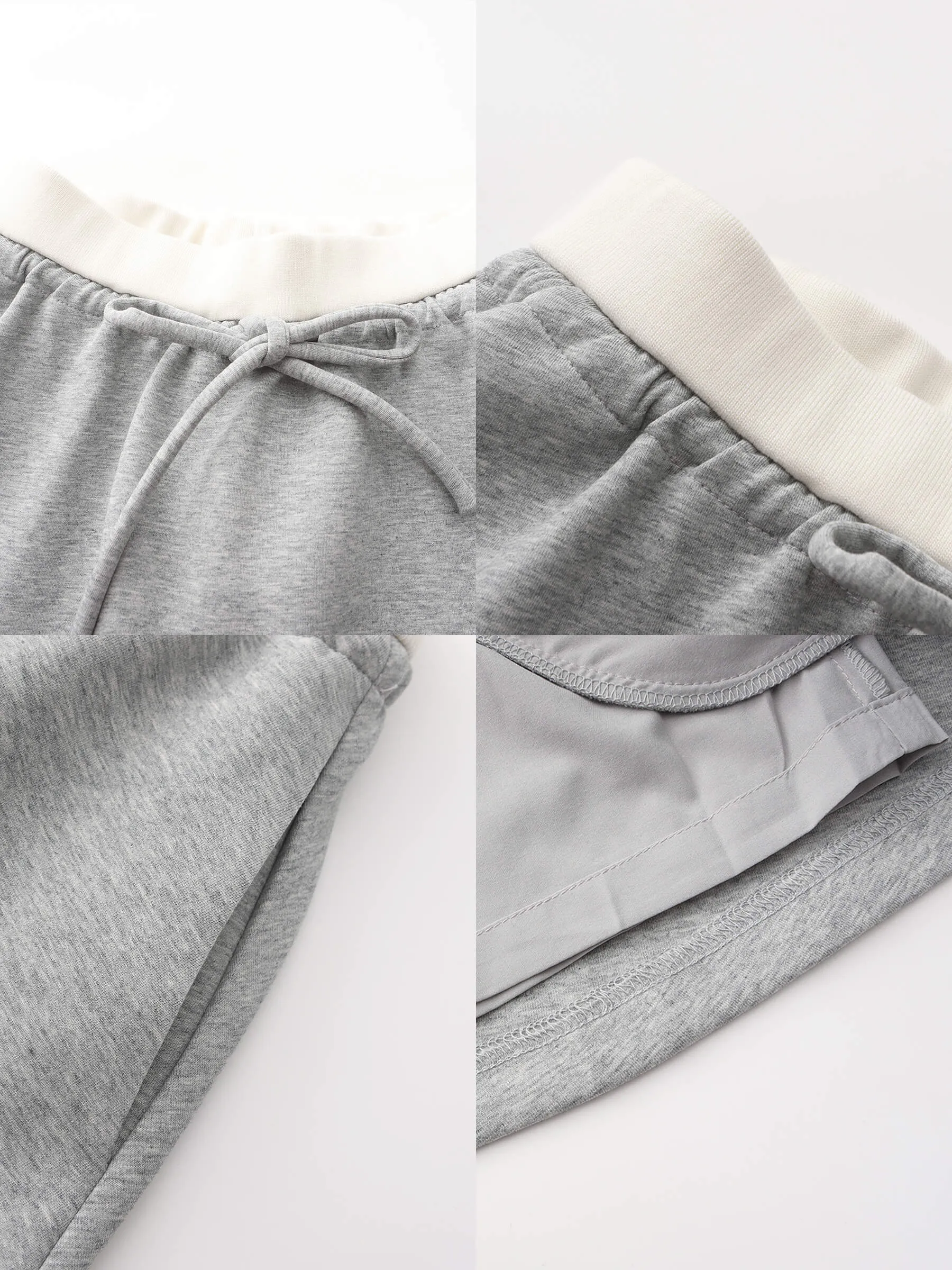 Drawstring Waist A-line Sweat Skirt