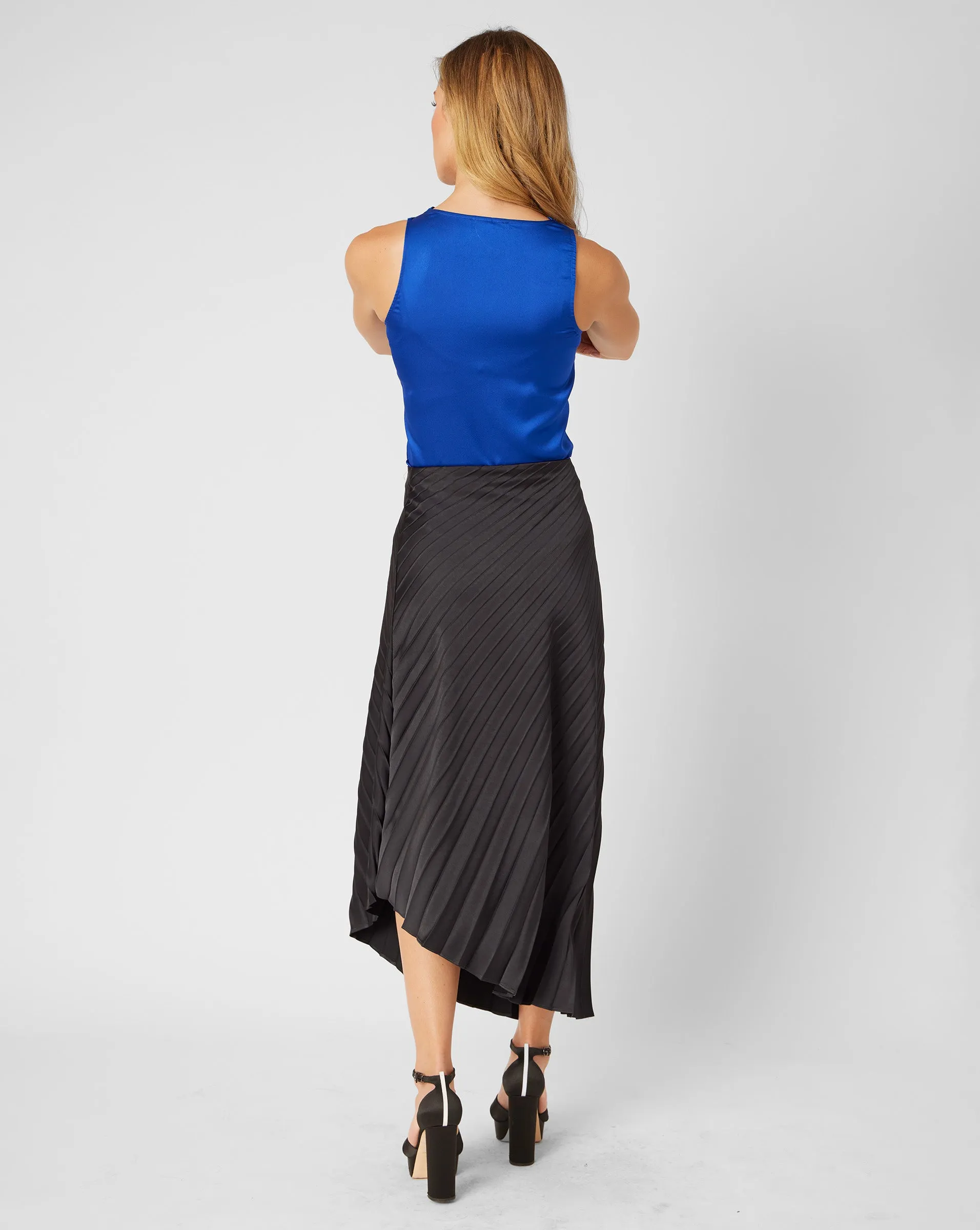 FINAL SALE - Satin Pleated Skirt