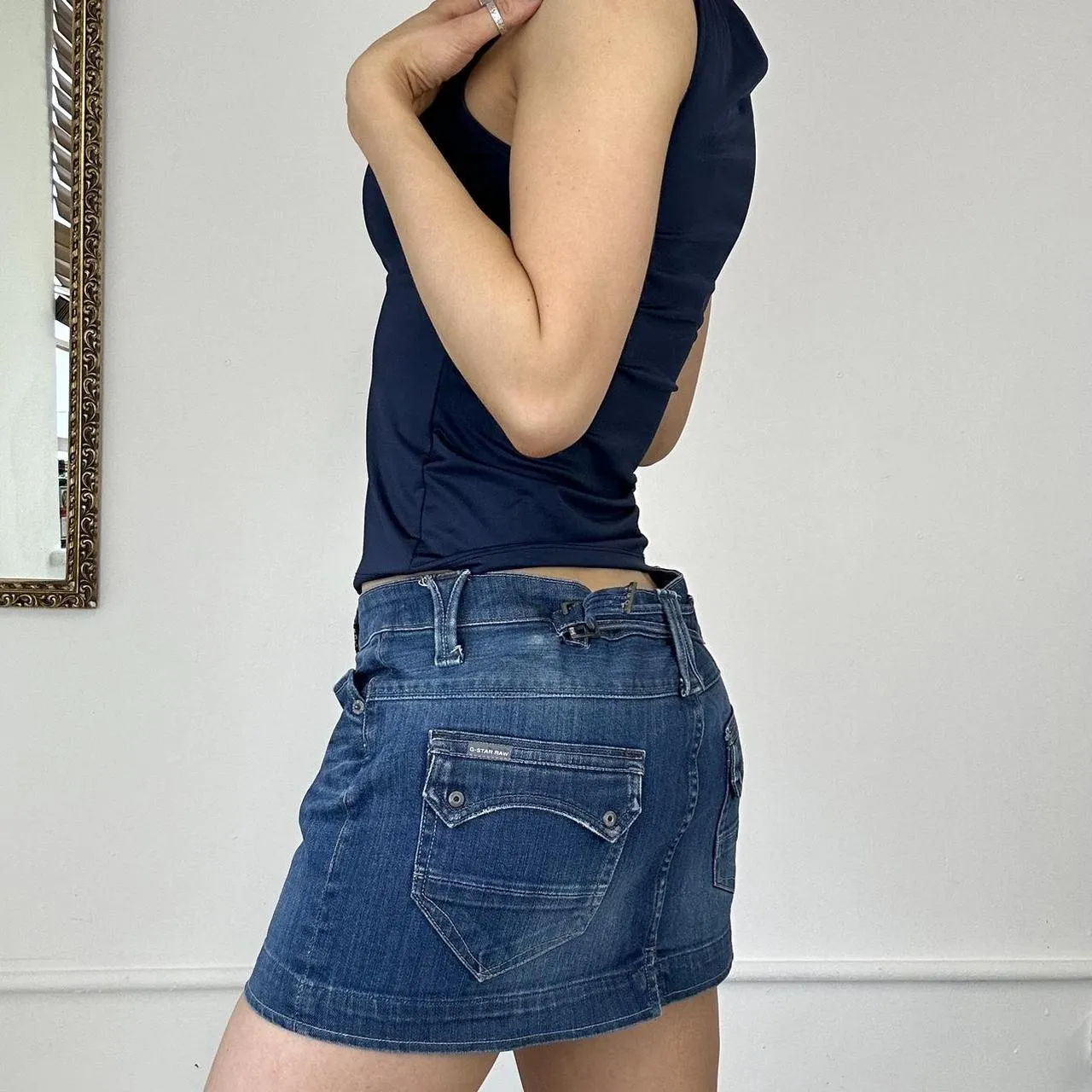 G-star denim mini skirt