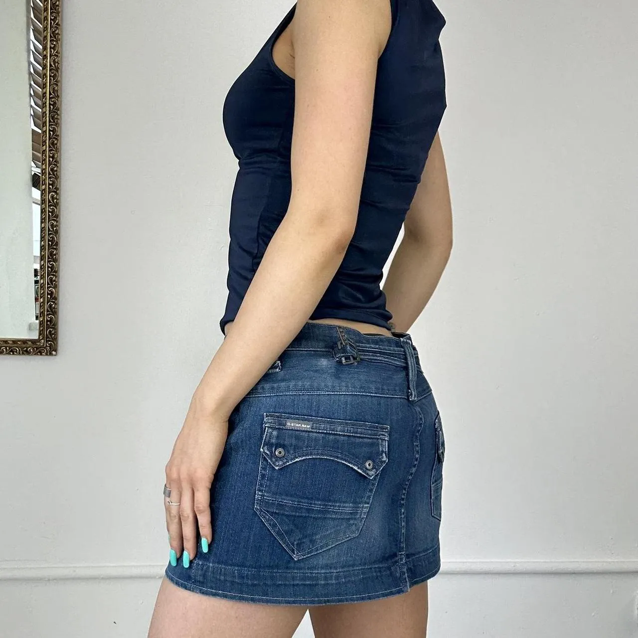 G-star denim mini skirt