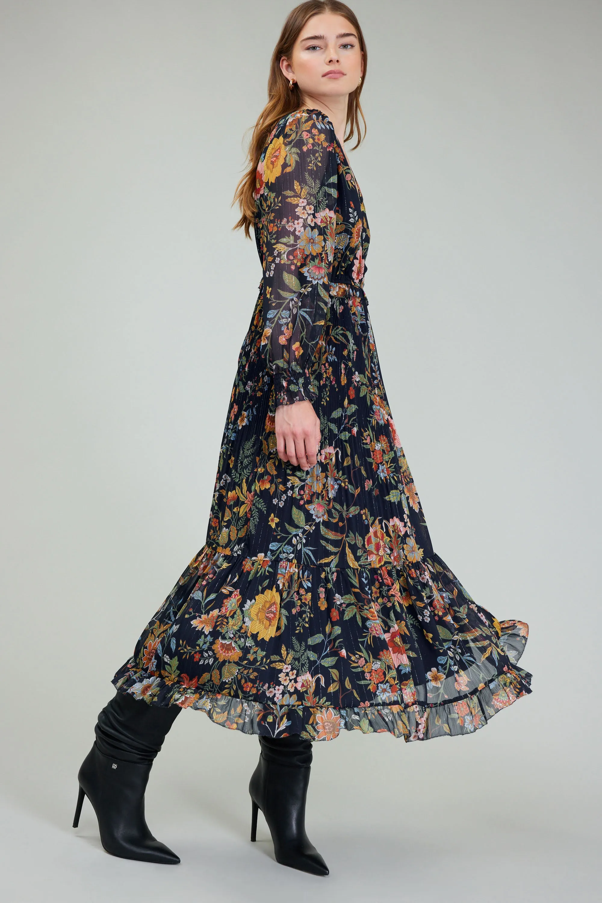 Glimmer Botanical Maxi Dress