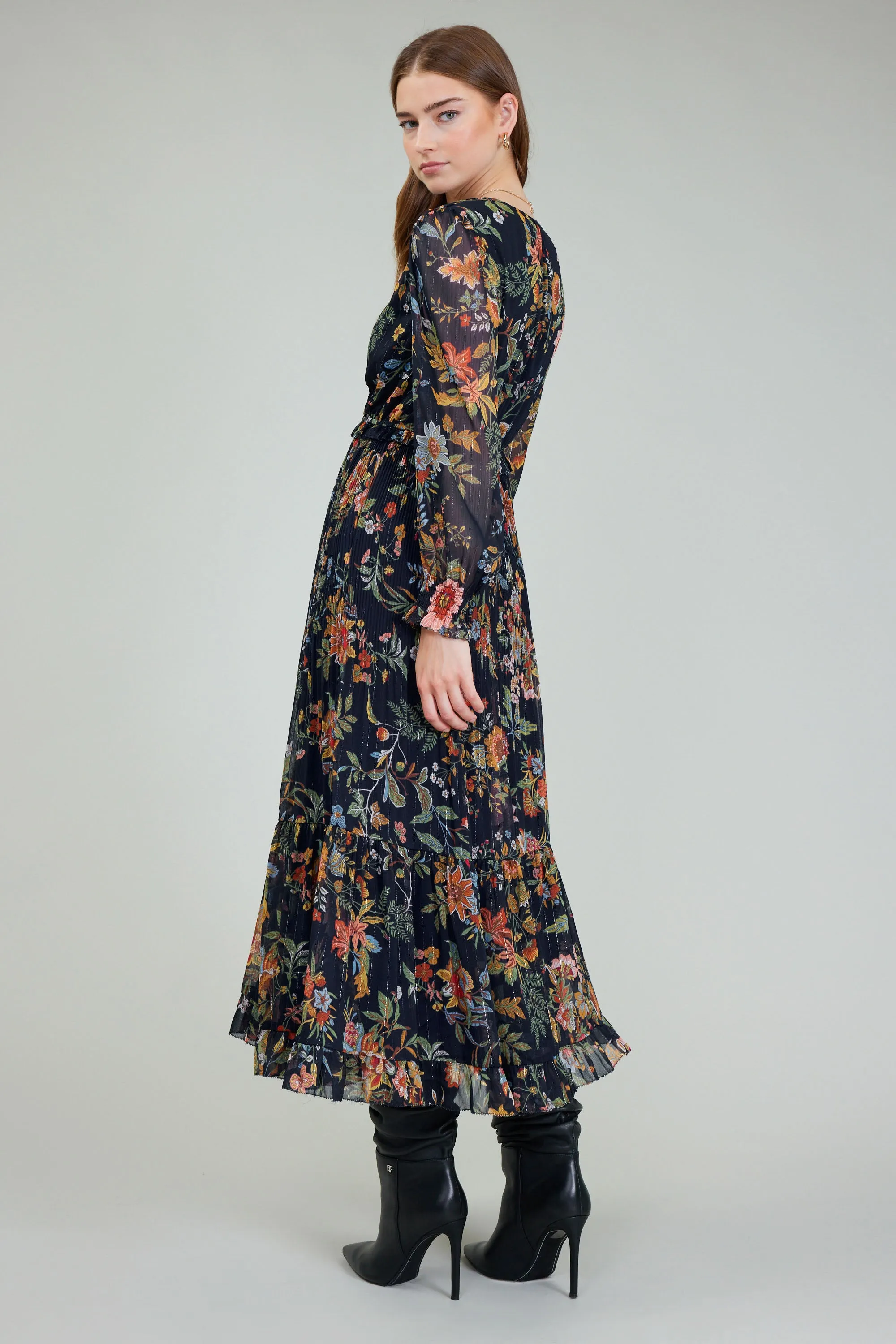 Glimmer Botanical Maxi Dress