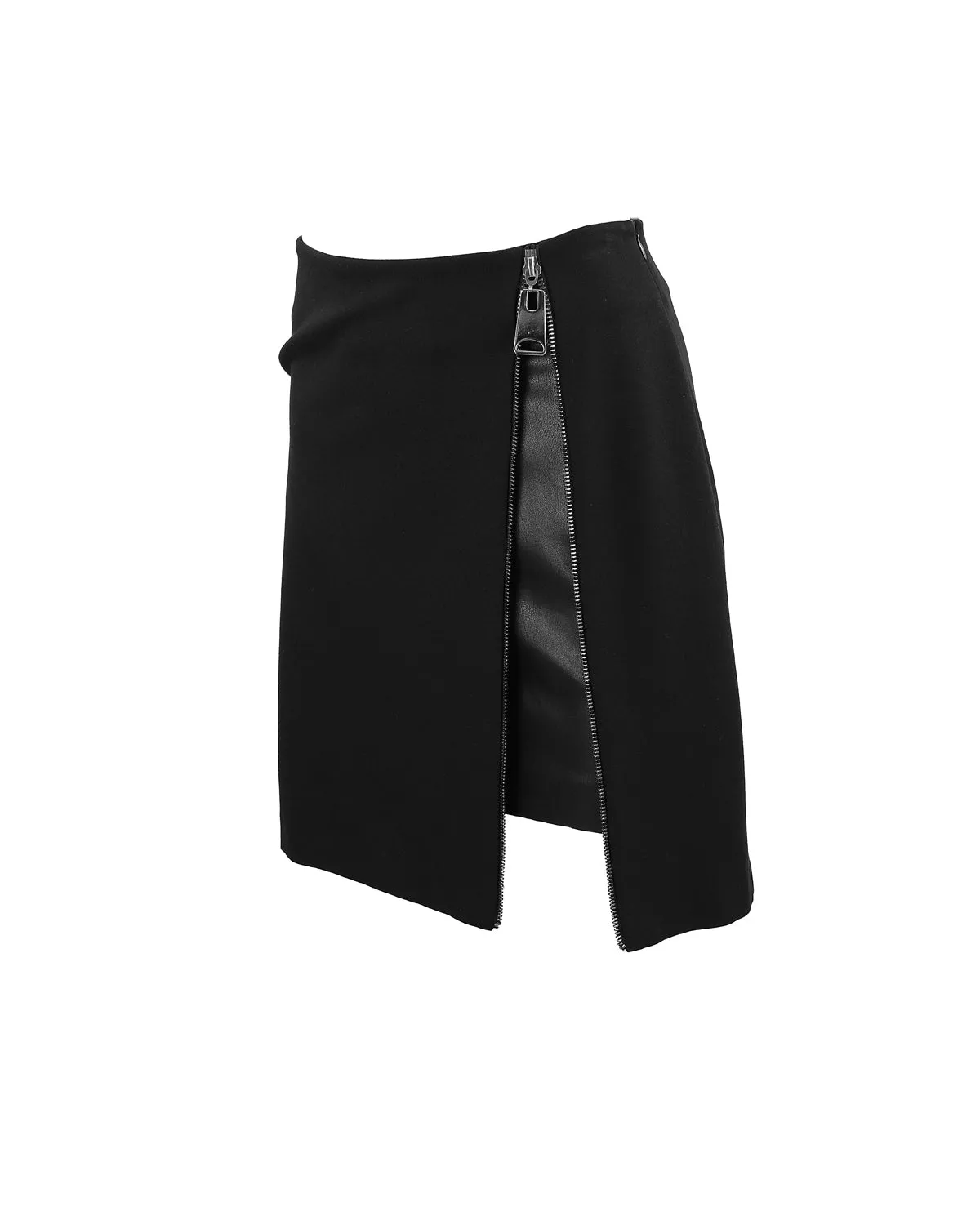 Hera Layered Vegan Leather Mini Skirt