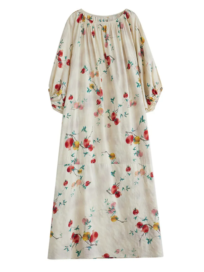 Here's Looking Printed Loose A-Line Dress