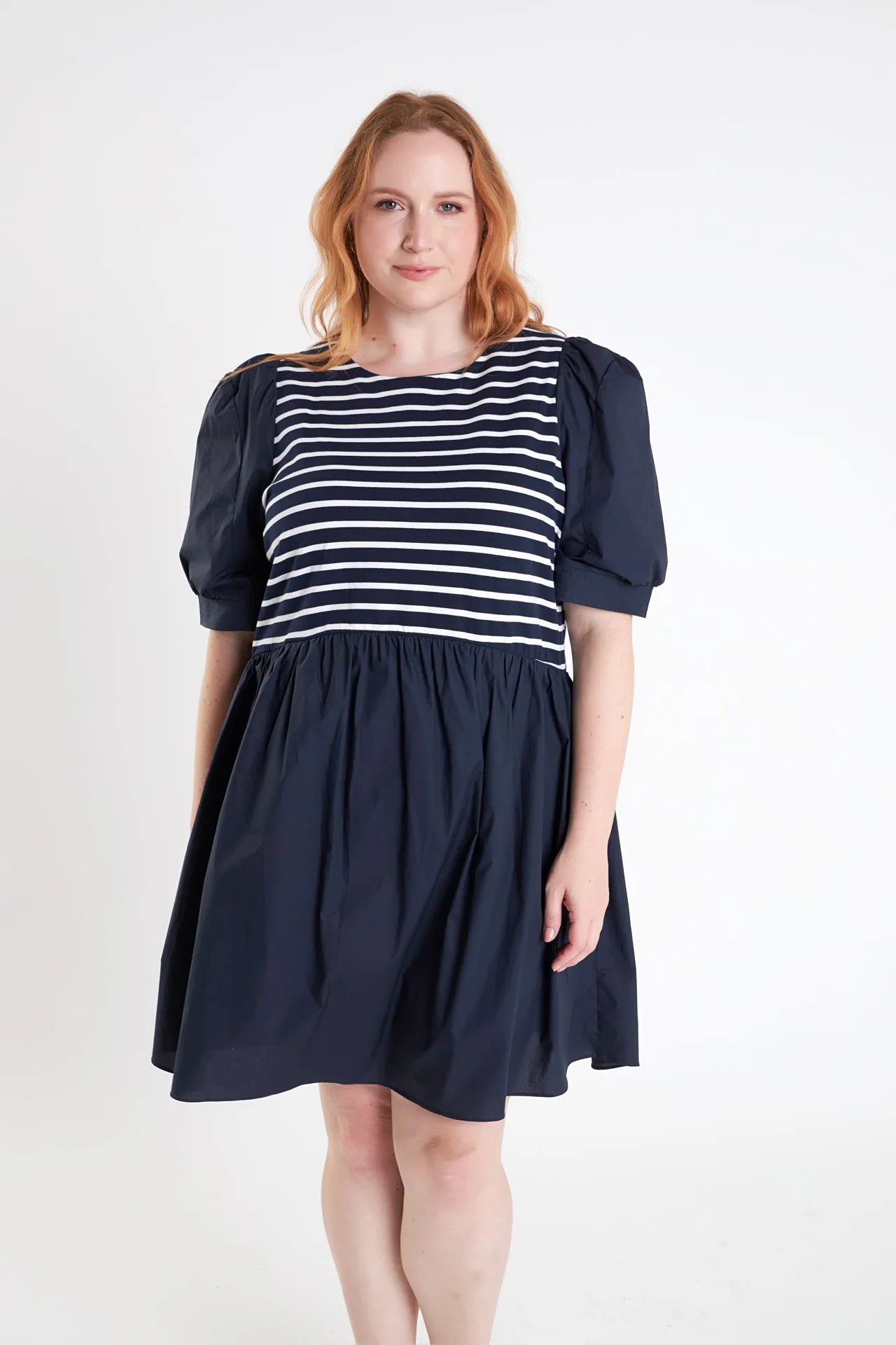 High Low Knit Combo Dress