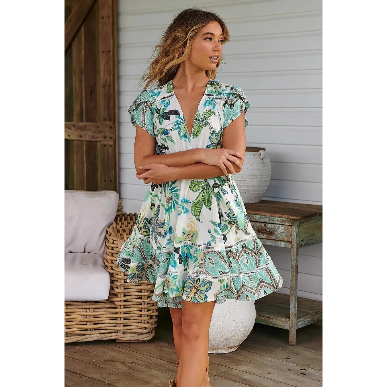 JAASE Utopia Print Montana Mini Dress