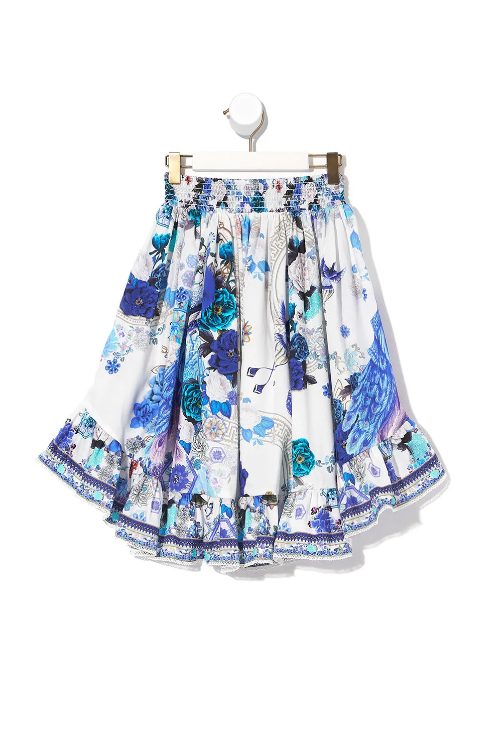 KIDS HIGH LOW HEM SKIRT WHITE SIDE OF THE MOON