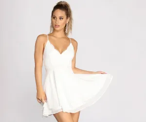 Lady In Lace Double Layer Skater Dress