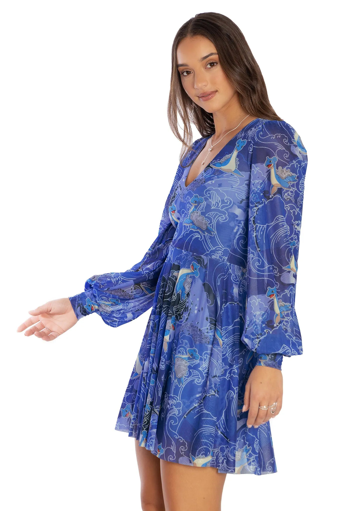 Lapras Waves Sheer Romance Dress