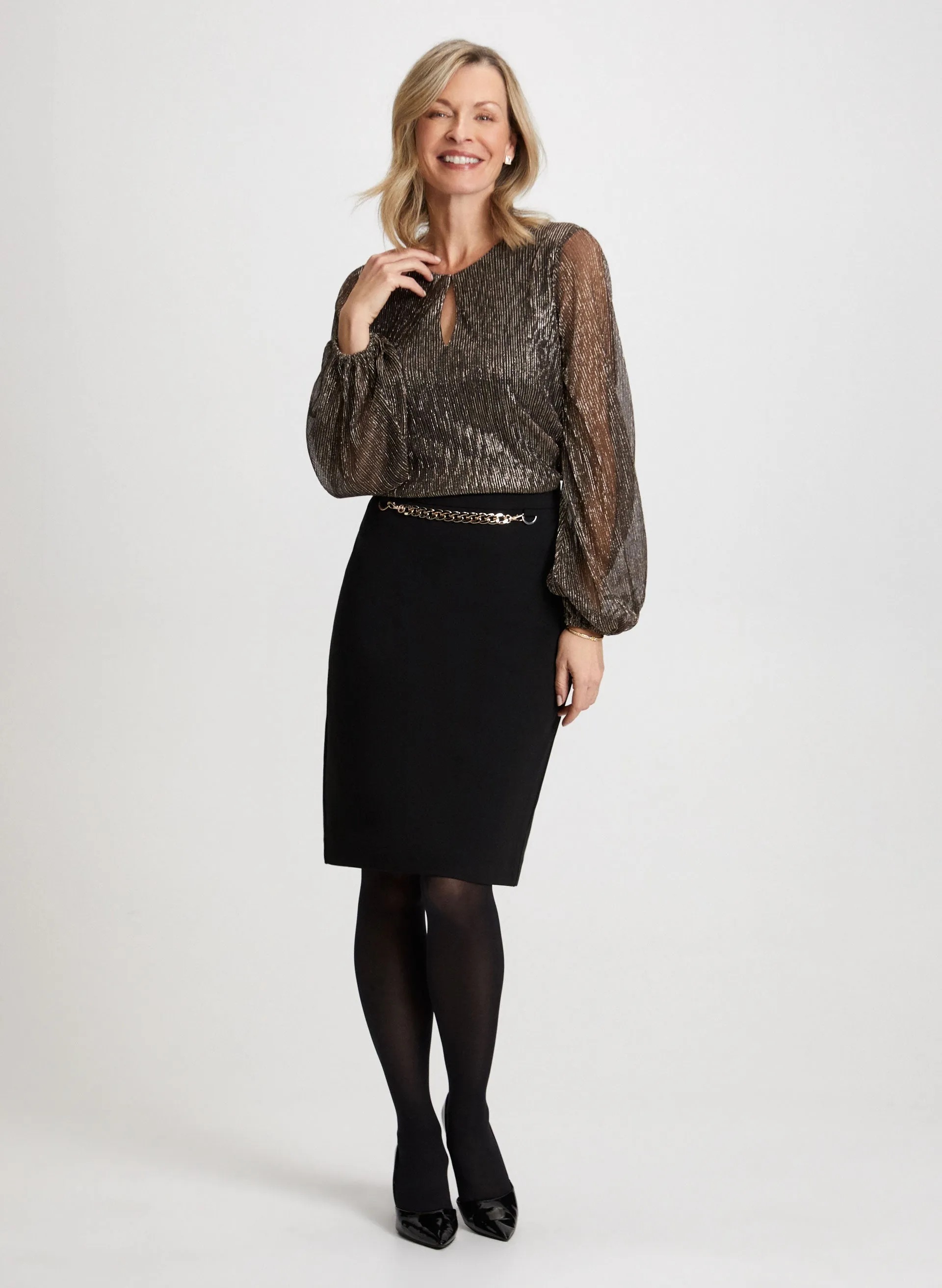 Large Chain Link Pencil Skirt