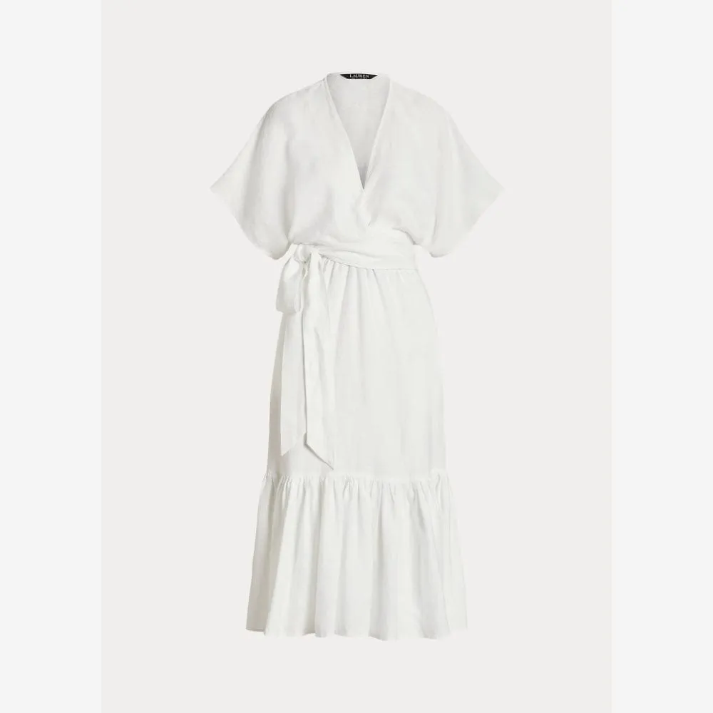 Lauren Ralph Lauren Belted Linen Wrap-Style Dress