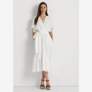 Lauren Ralph Lauren Belted Linen Wrap-Style Dress