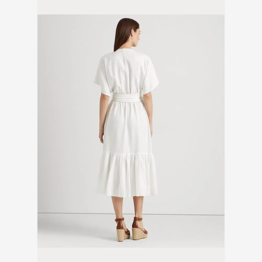 Lauren Ralph Lauren Belted Linen Wrap-Style Dress