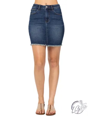 Lea High-Rise Denim Skirt By Judy Blue