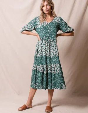 Madison Midi Dress - Evergreen