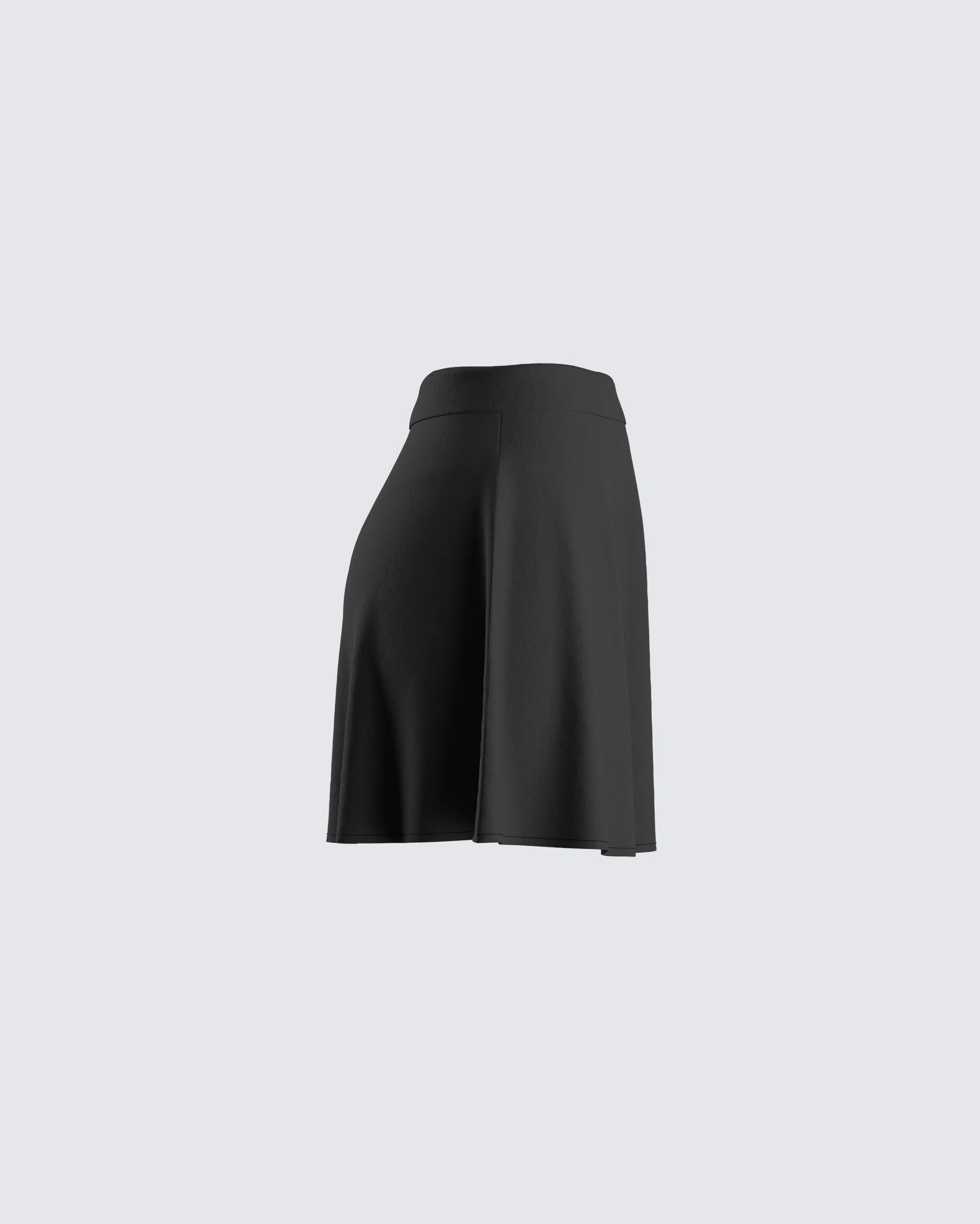 Meera Black High Waisted Skirt