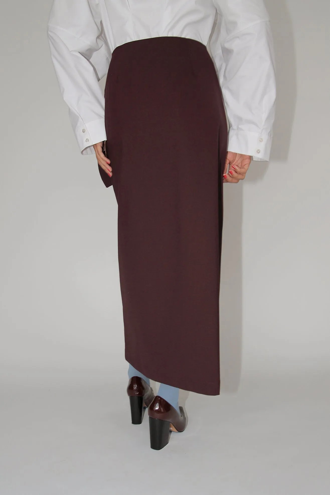 MR. LARKIN, Ann Wrap Skirt, Bordeaux