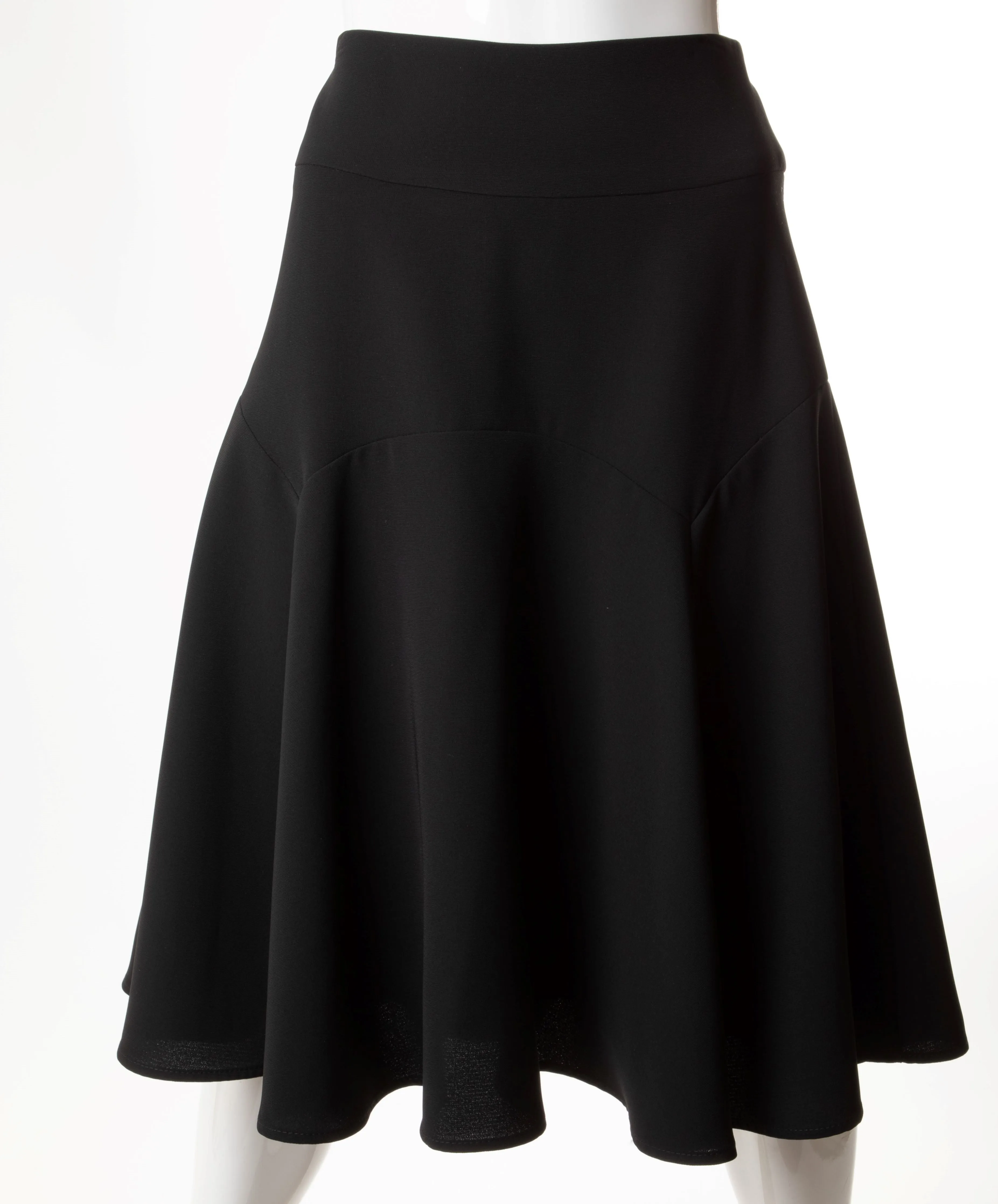 MYSTERY FULL PANEL CREPE SKIRT BLACK