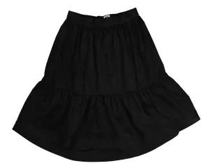 Noma Black Suede High Low Skirt