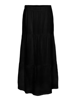 PCSIKKA Long Skirt - Black