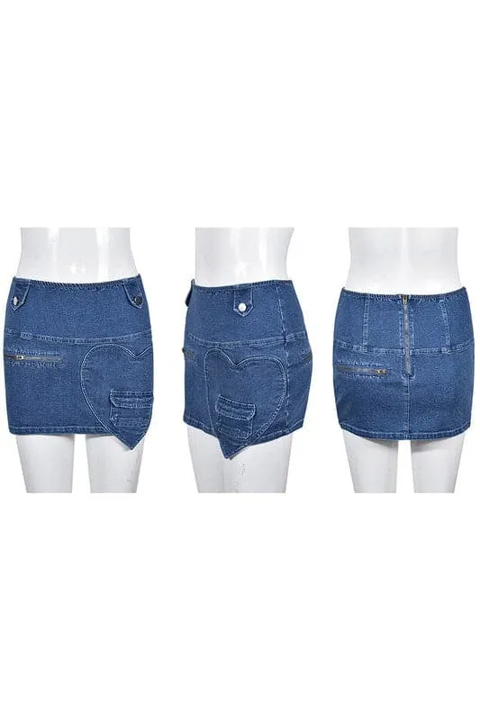 QA325 Denim Mini Skirt