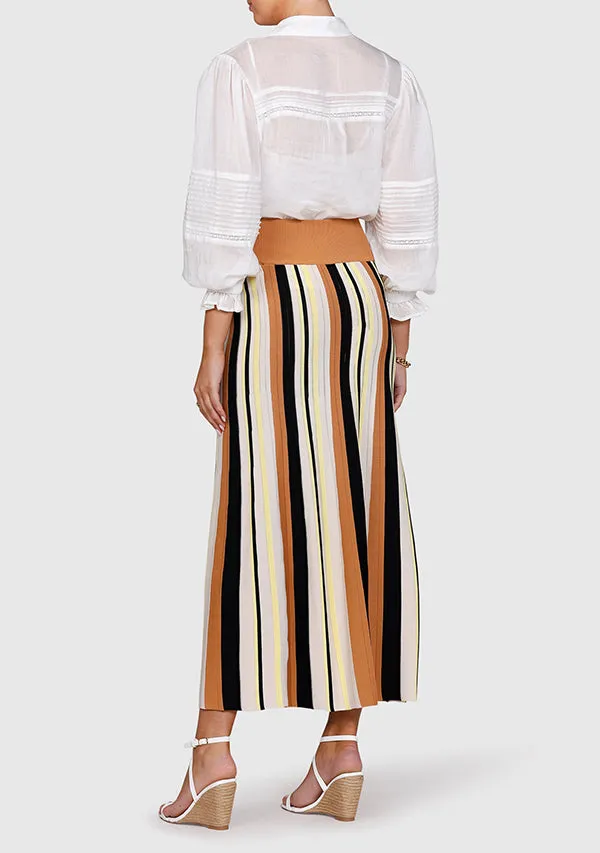 Radiant Stripe Midi Skirt ~ MOS the label