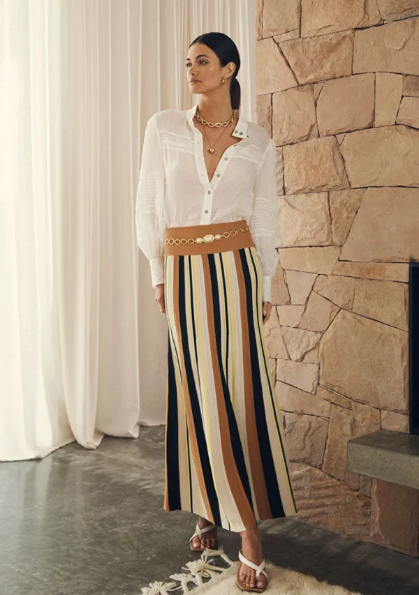 Radiant Stripe Midi Skirt ~ MOS the label