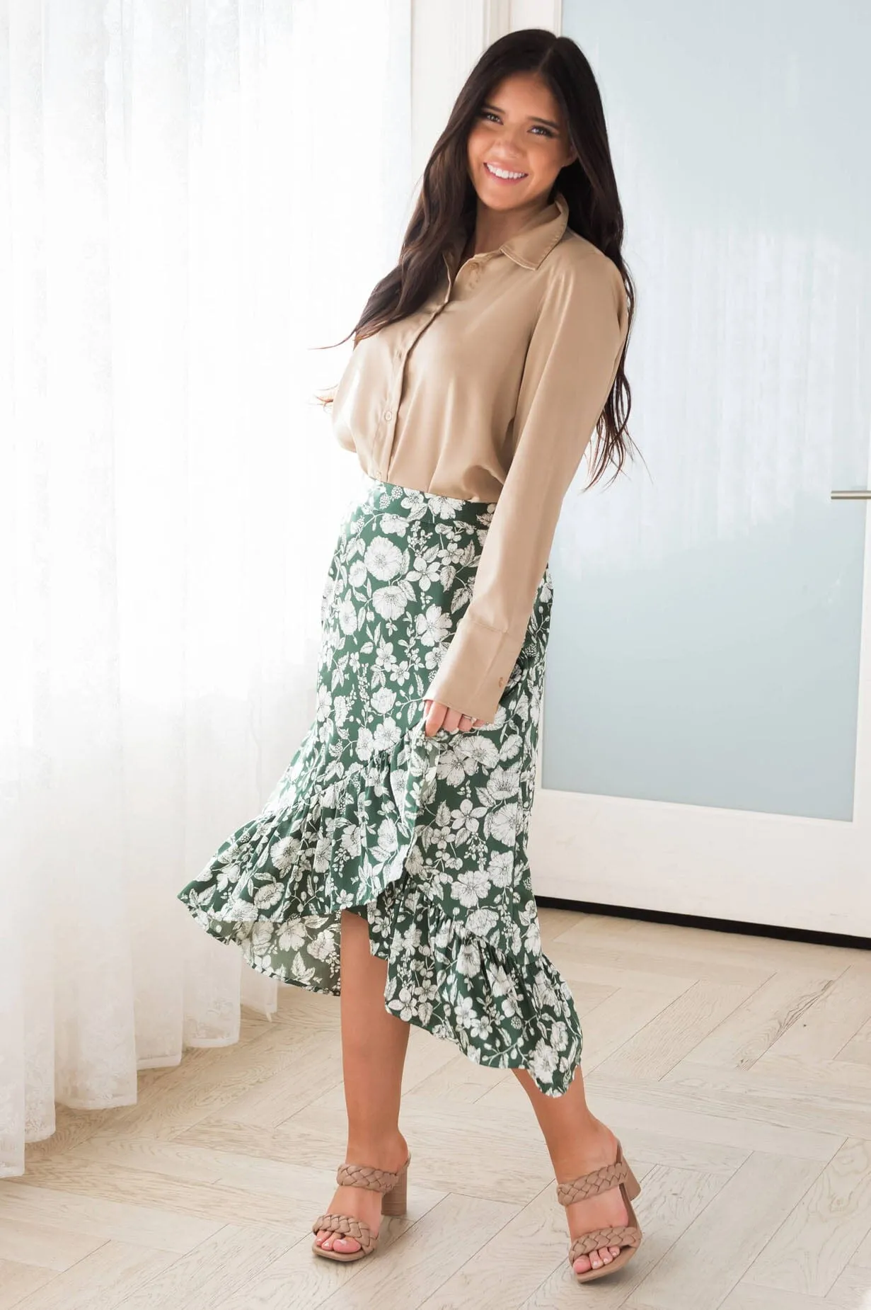 Ruffles Ahead High-Low Skirt