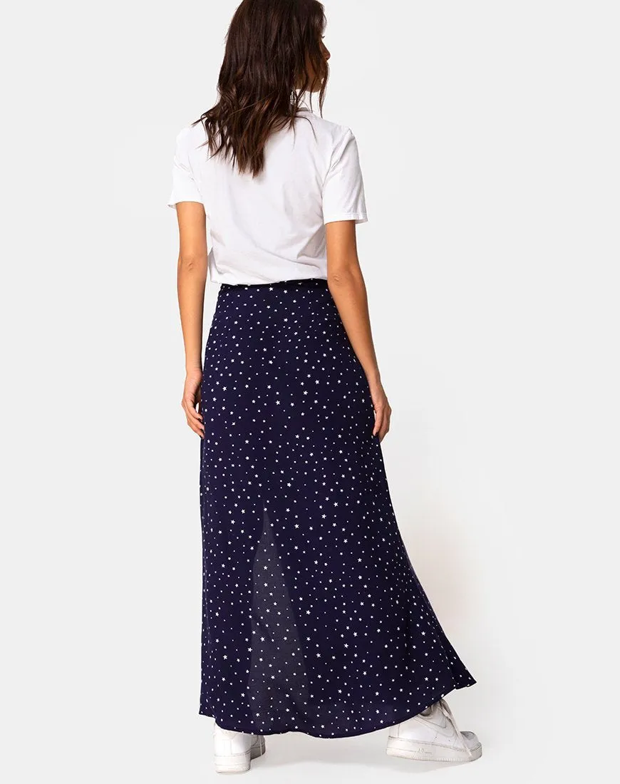 Shayk Maxi Skirt in Starstruck Navy