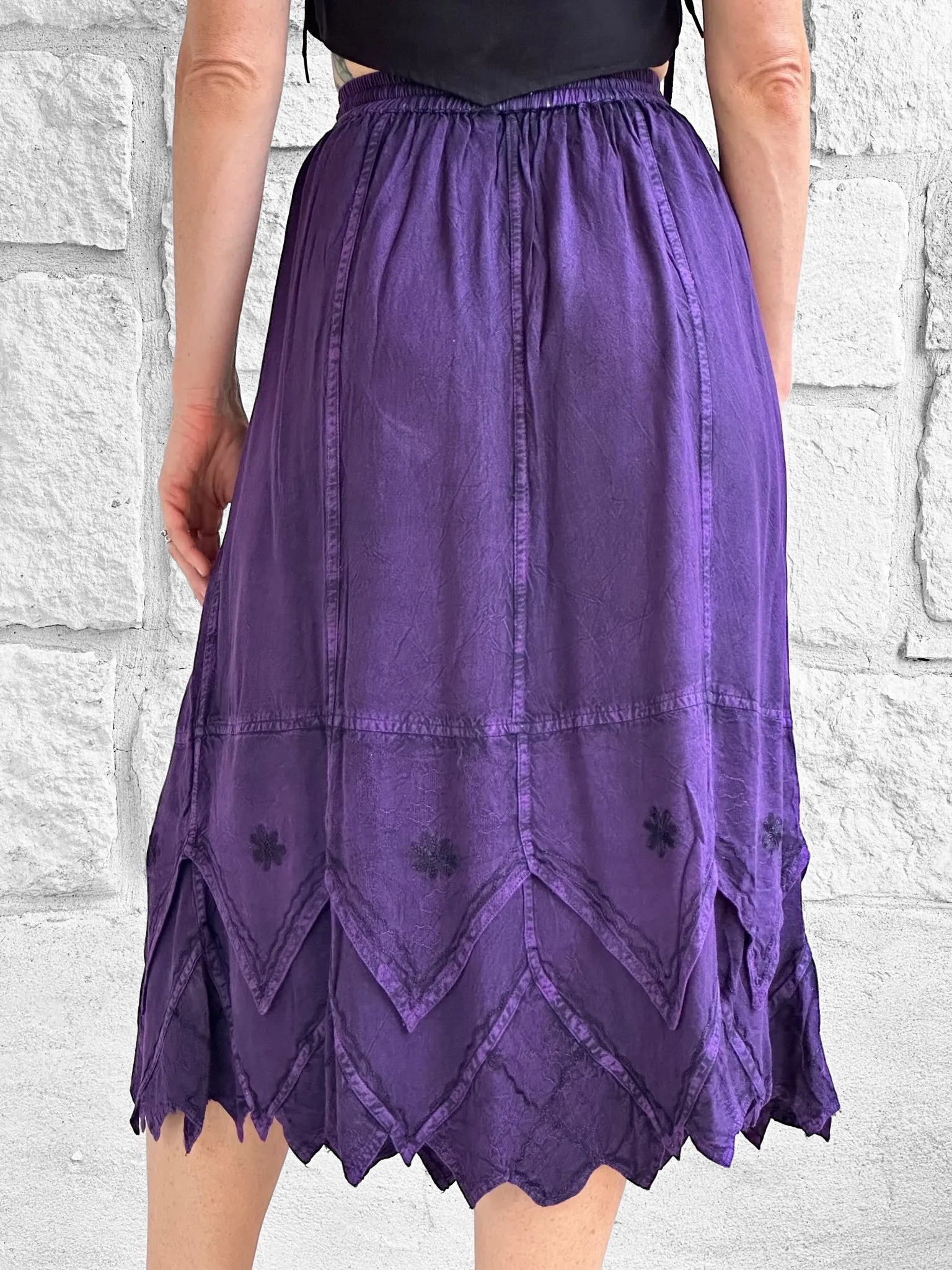 'Snowflake Skirt' - Stone Dark Purple