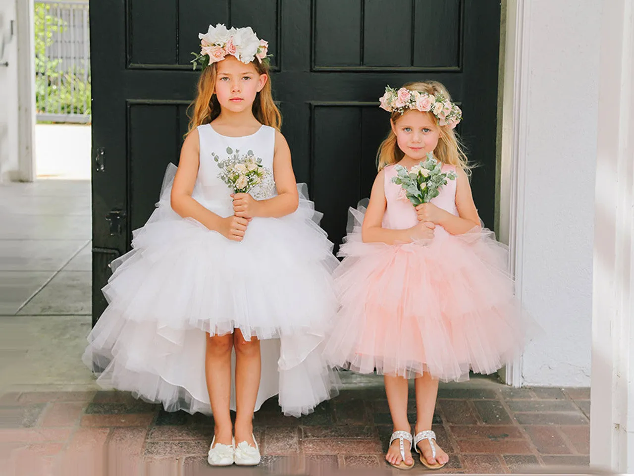 Tip Top 5658 Size 8 Lilac Girls Layered Tulle High Low Skirt Formal Dress Satin Formal Gown Flower Girl