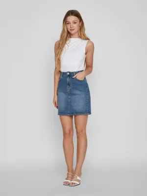 VIJO DENIM SKIRT (MEDIUM BLUE)