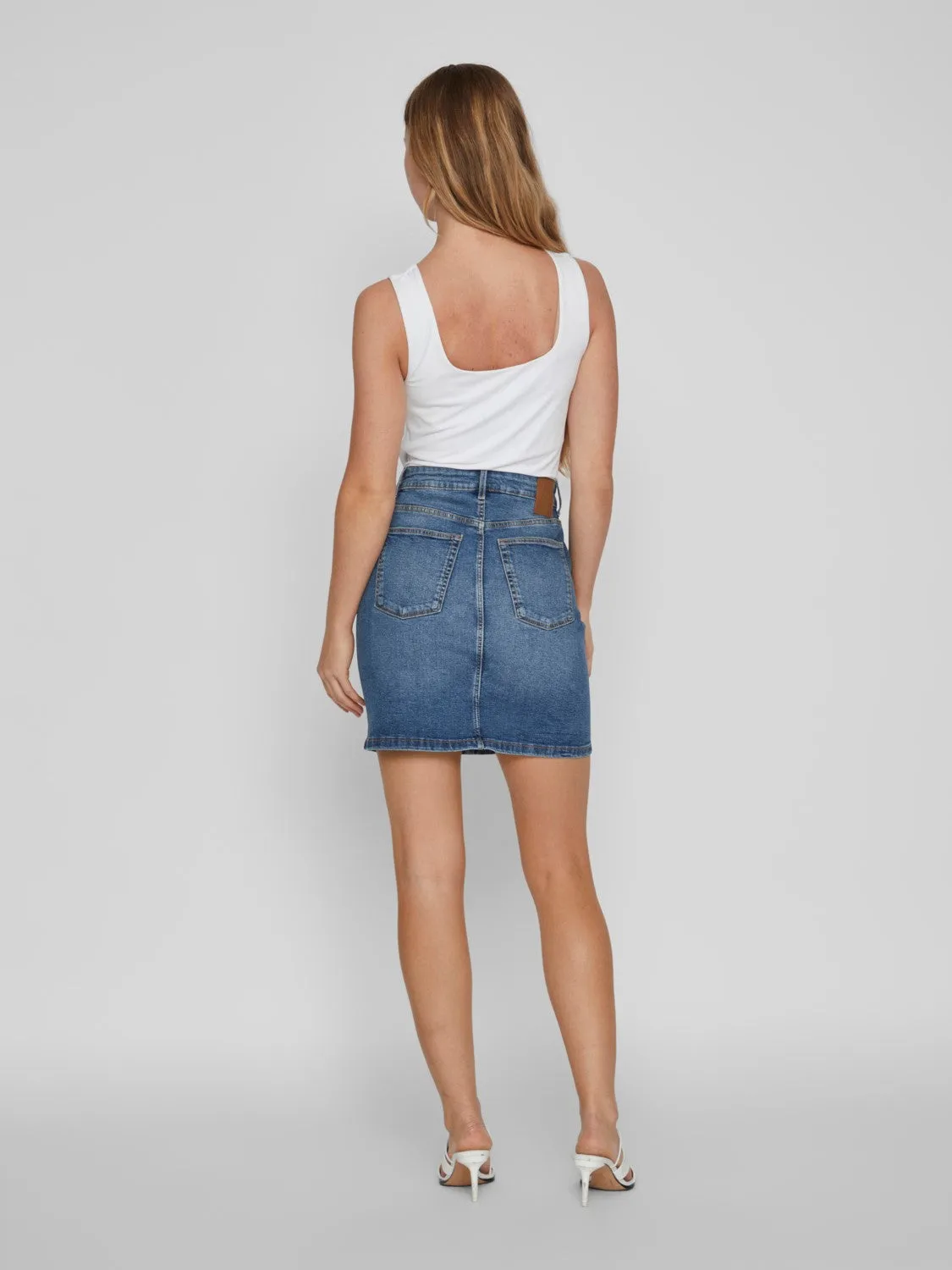 VIJO DENIM SKIRT (MEDIUM BLUE)