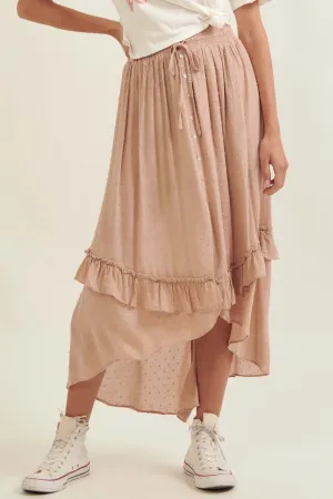 Whispering Wind Ruffled High-Low Prairie Skirt