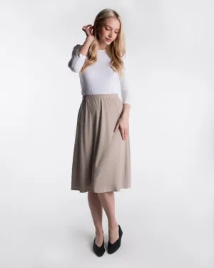 WOMENS A-LINE RIBBED SKIRT