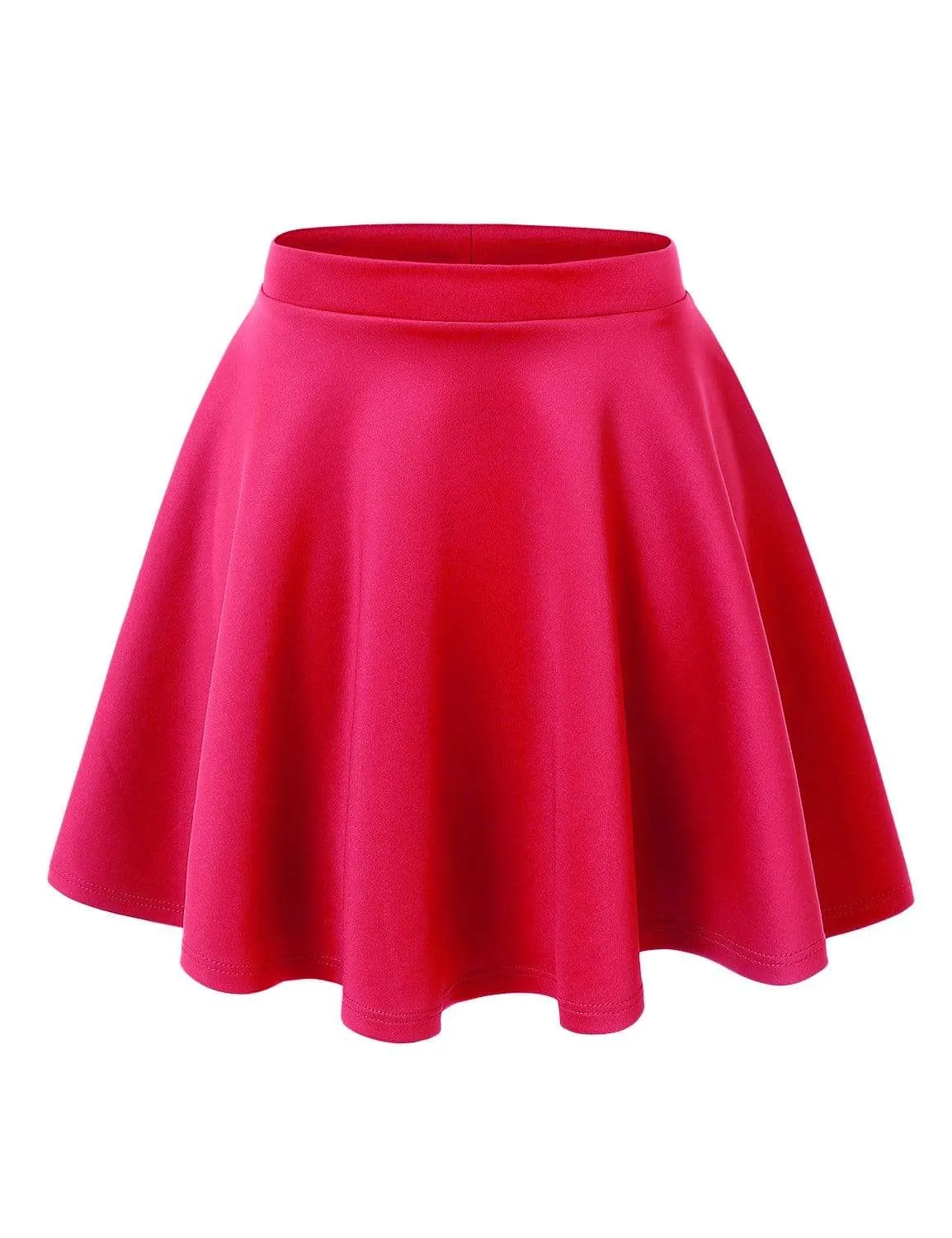 Women's Basic Versatile Stretchy Flared Casual Mini Skater Skirt