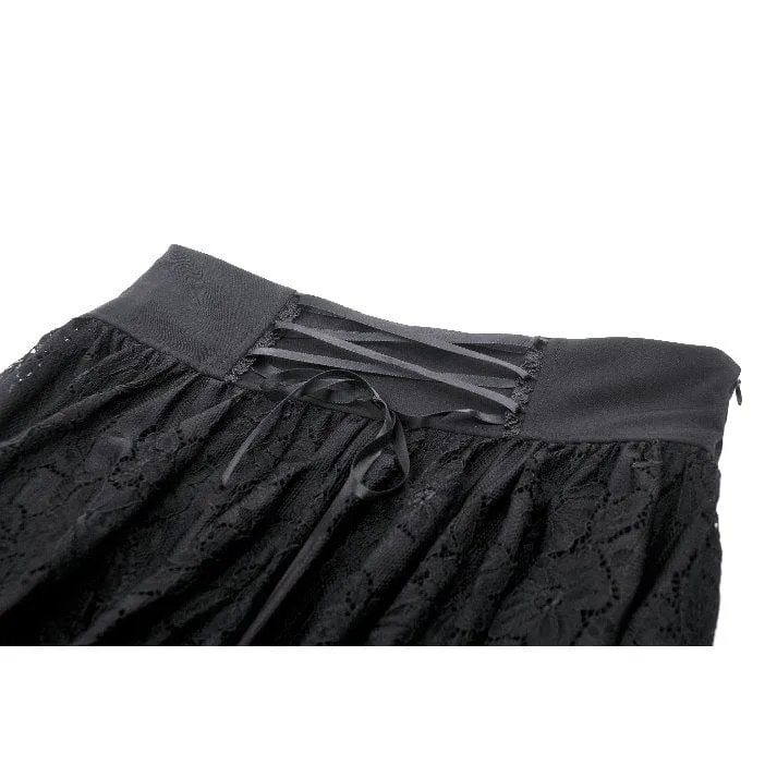 Women's Gothic High/Low Lace Skirt