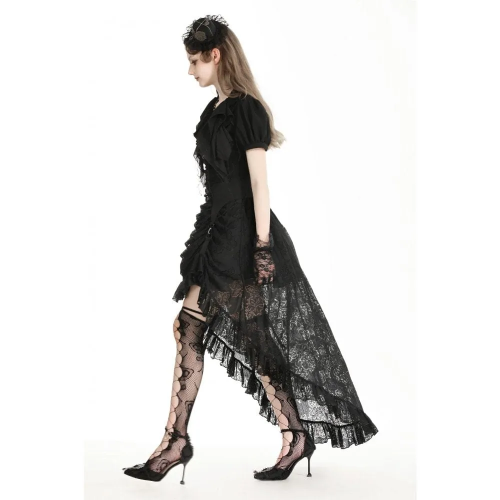 Women's Gothic High/Low Lace Skirt