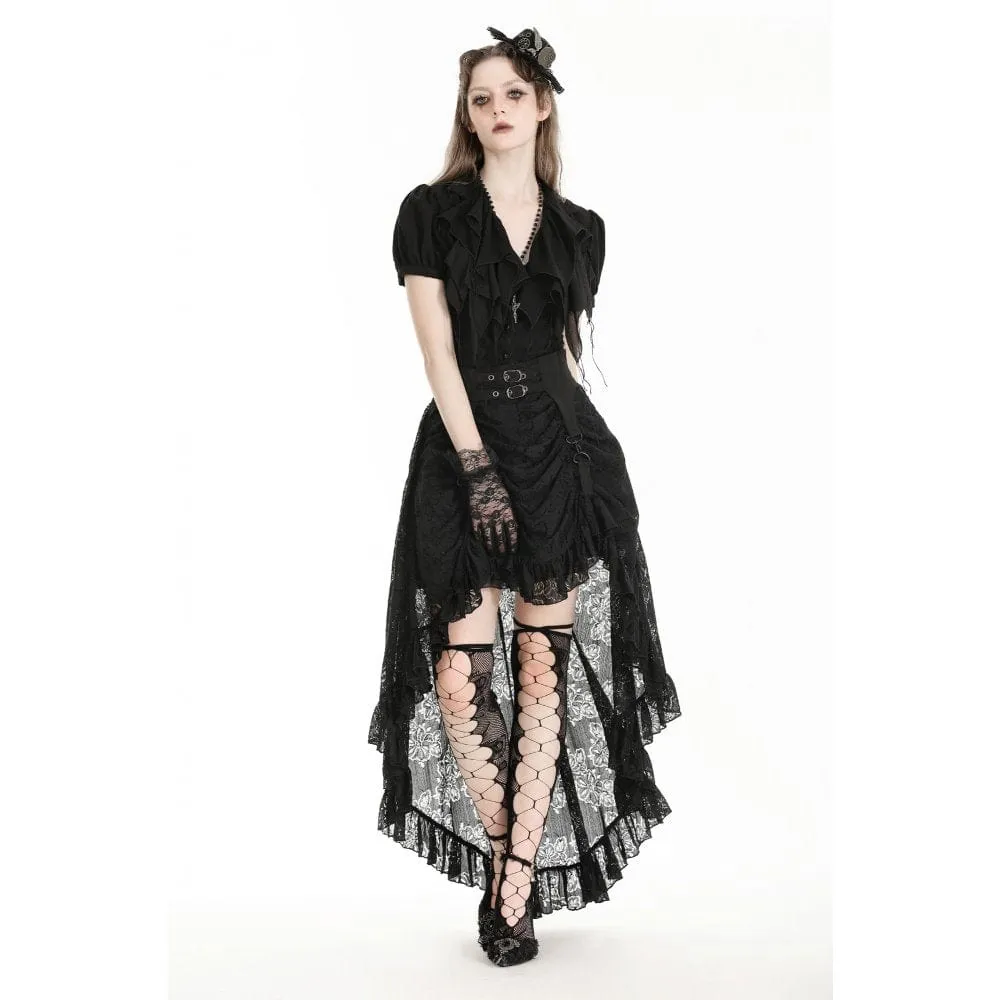 Women's Gothic High/Low Lace Skirt