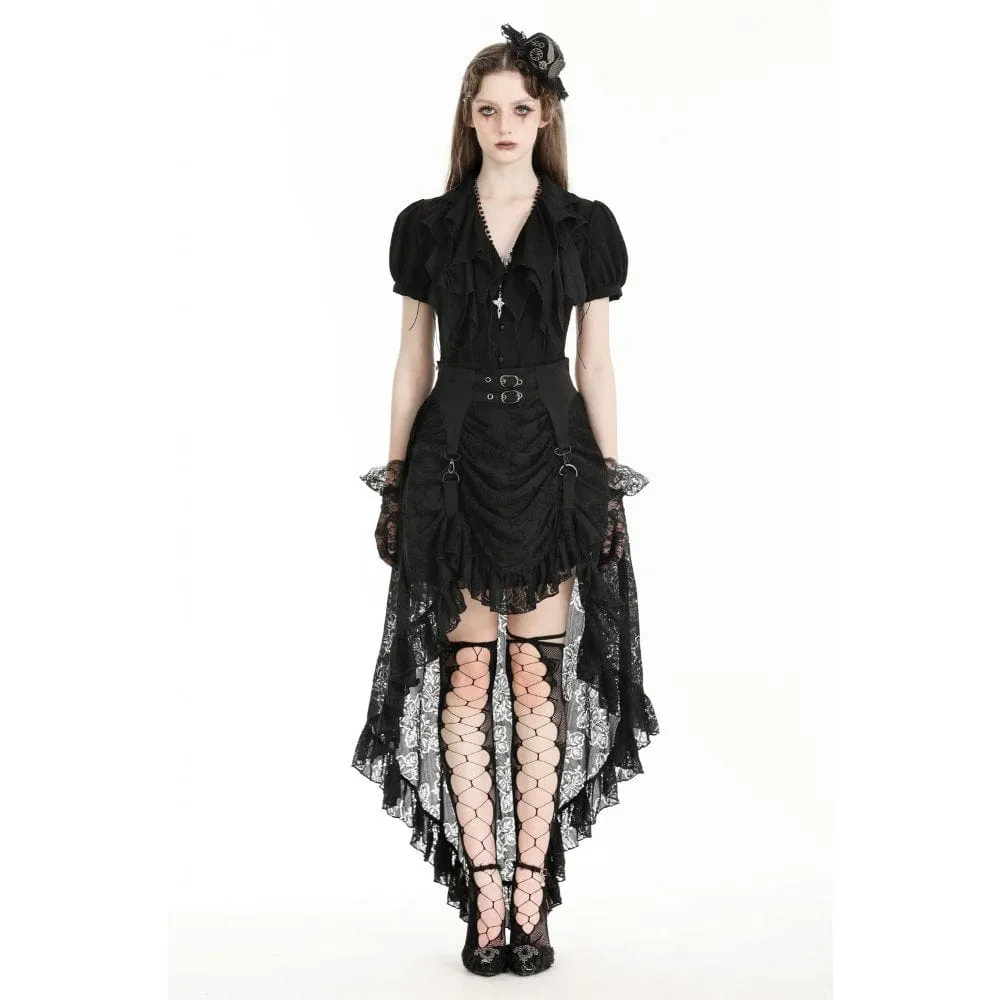 Women's Gothic High/Low Lace Skirt