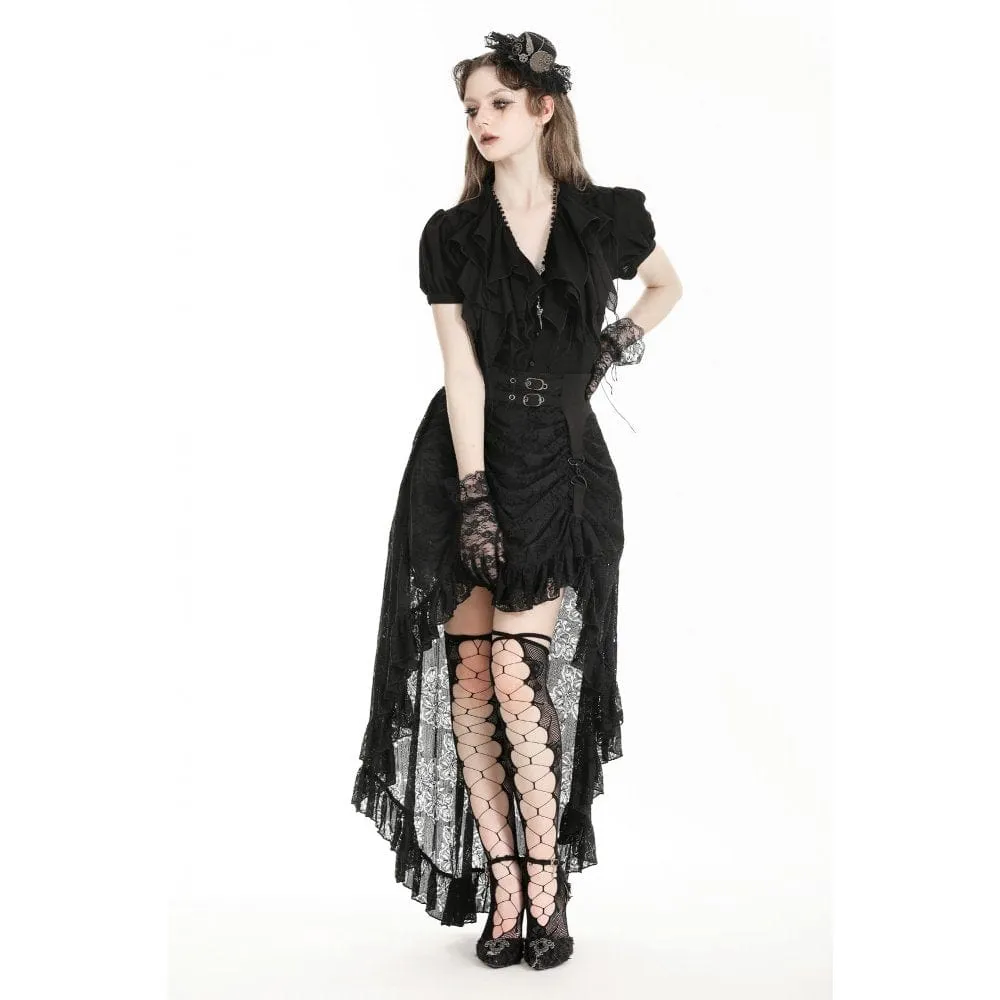 Women's Gothic High/Low Lace Skirt