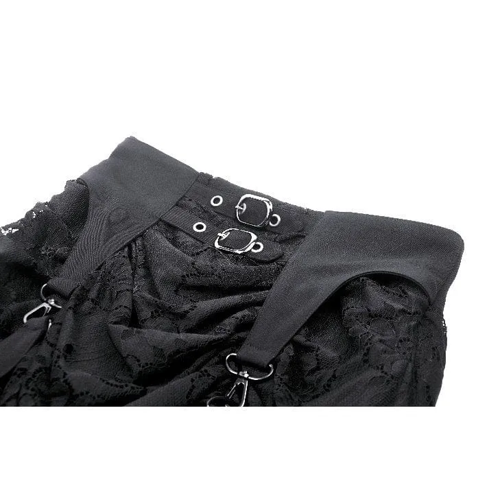 Women's Gothic High/Low Lace Skirt